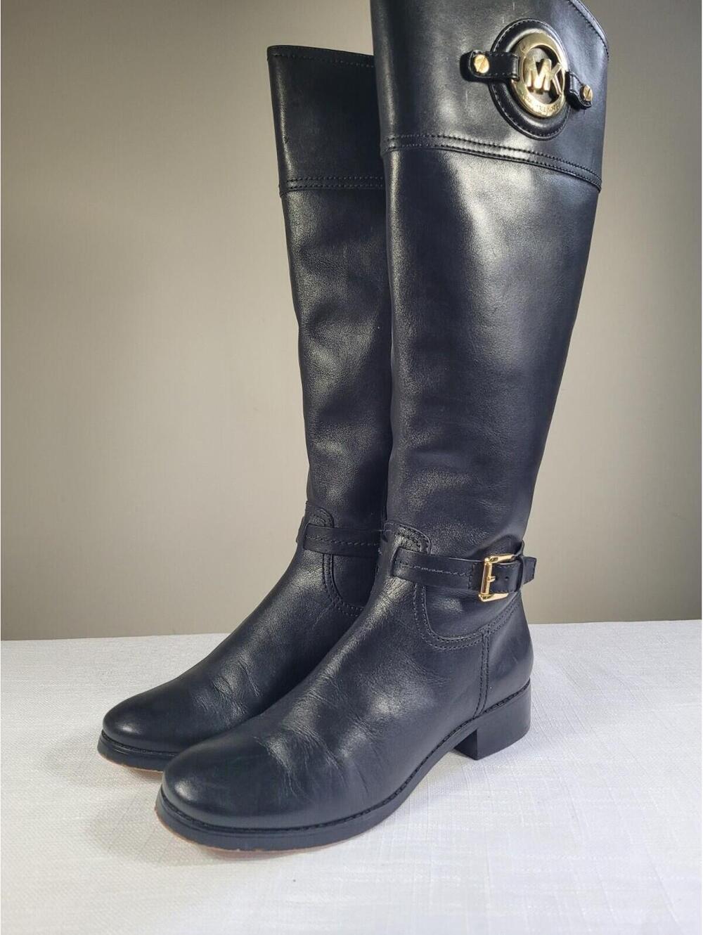 Michael Kors women's tall black buckle boot 6m
